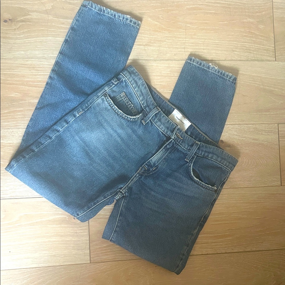 New Current/Elliott Women’s The Fling Straight Leg Cotton Denim Blue Jeans - Picture 11 of 11